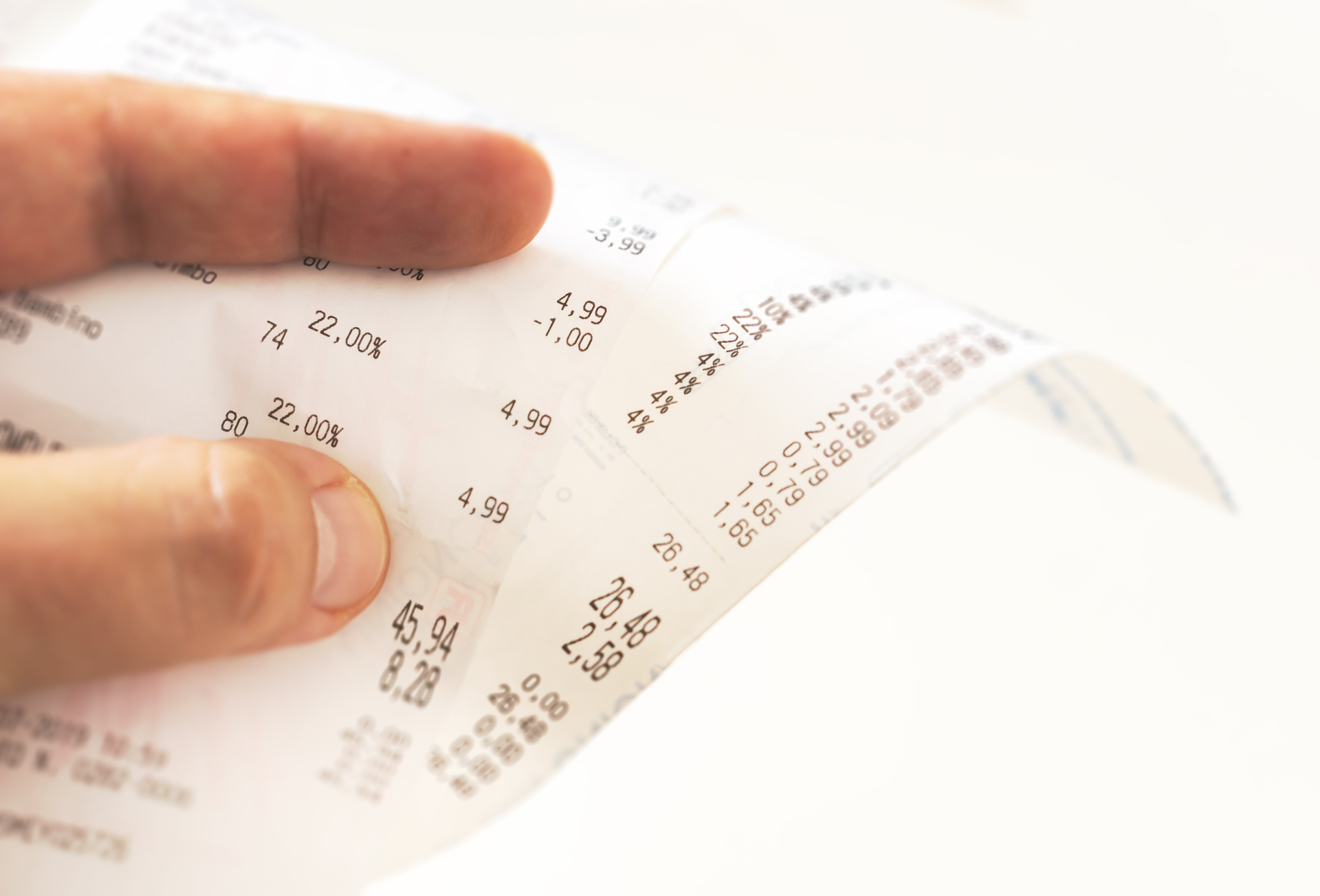 unusual receipts that could indicate cheating