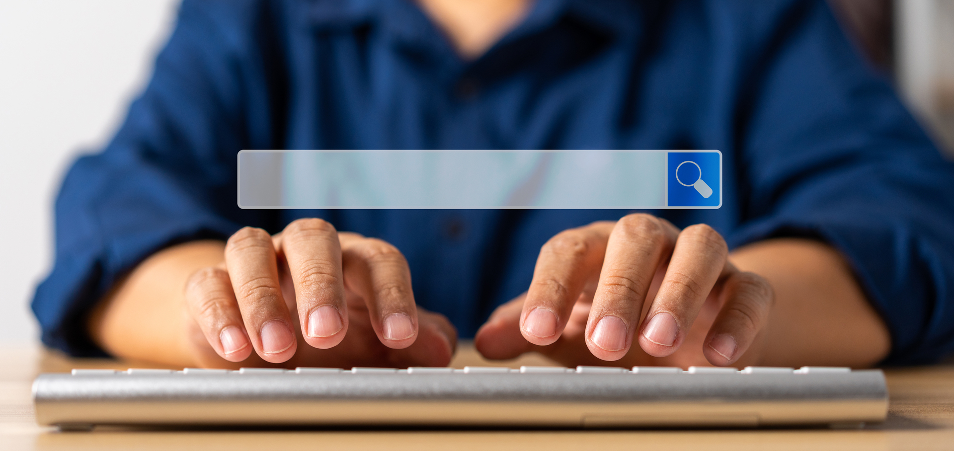 Woman using a phone to search her name online for public records
